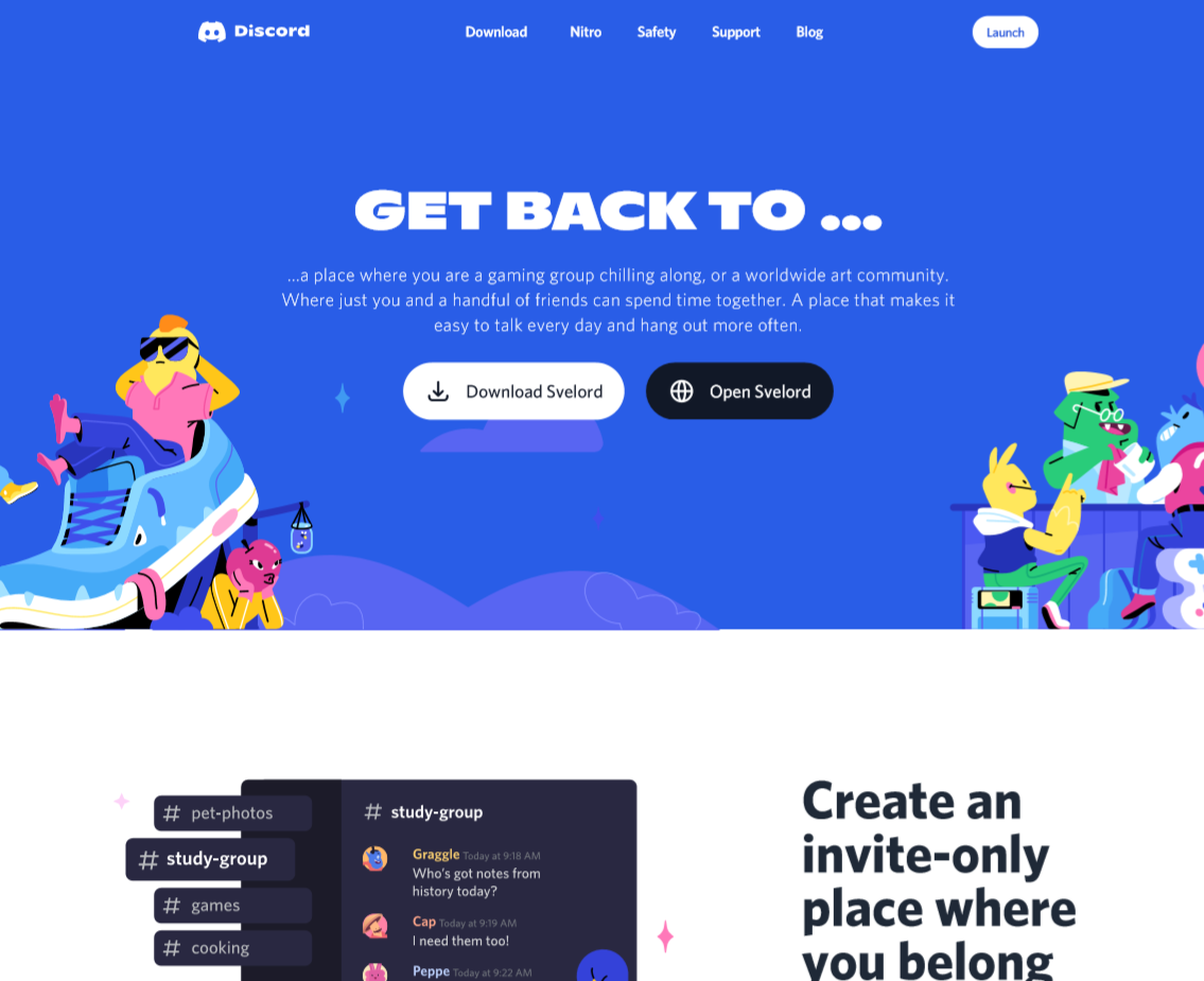 Discord's Landing page clone